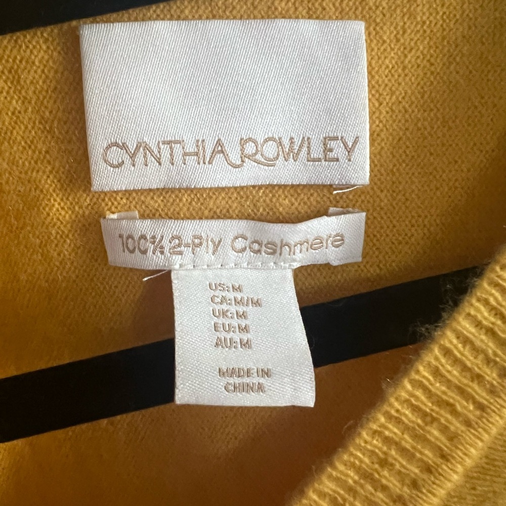 Cynthia Rowley marigold cashmere sweater - Picture 2 of 2